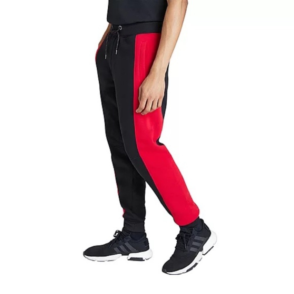 Akademiks Mens Jogger Pants Size 2XL Black & Red tapered leg - Picture 2 of 8